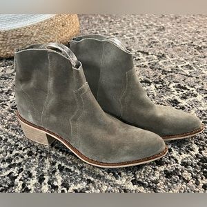 Crevo “Clara” Grey Suede Leather Booties size 9.5